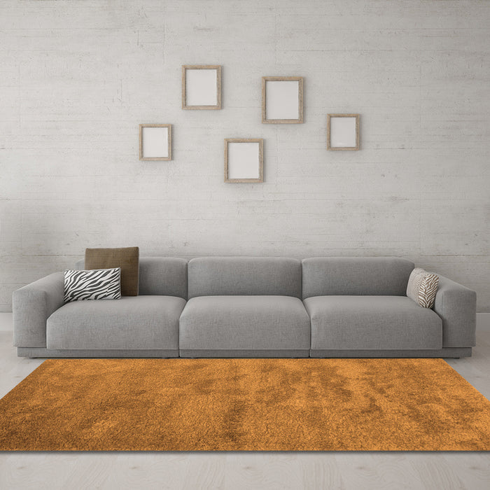 Machine Washable Abstract Orange Contemporary Area Rugs in a Living Room, wshcon420org