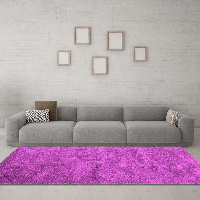 Machine Washable Abstract Pink Contemporary Rug in a Living Room, wshcon420pnk