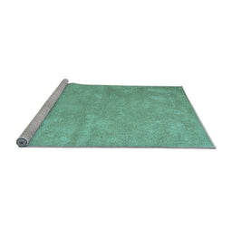 Sideview of Machine Washable Abstract Light Blue Contemporary Rug, wshcon421lblu
