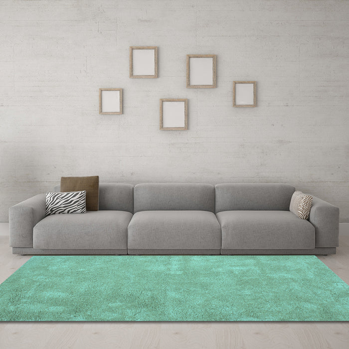 Machine Washable Abstract Light Blue Contemporary Rug in a Living Room, wshcon421lblu
