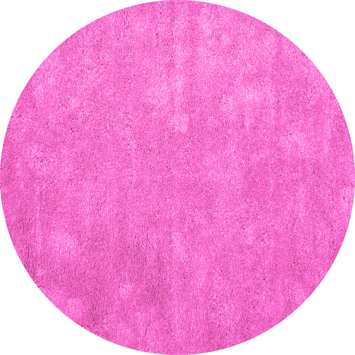 Round Abstract Pink Contemporary Rug, con421pnk
