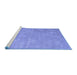 Sideview of Machine Washable Abstract Blue Contemporary Rug, wshcon421blu