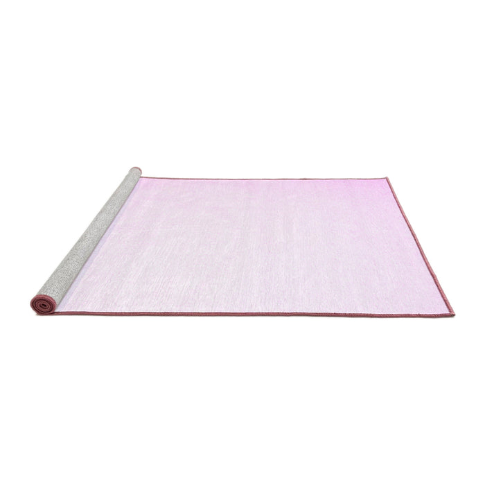 Sideview of Machine Washable Solid Pink Modern Rug, wshcon422pnk