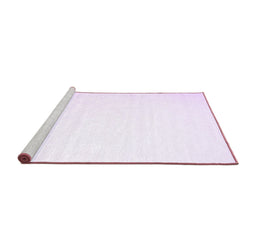 Sideview of Machine Washable Solid Purple Modern Area Rugs, wshcon422pur