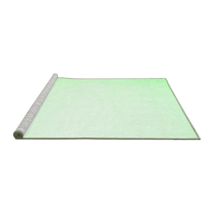 Sideview of Machine Washable Solid Emerald Green Modern Area Rugs, wshcon422emgrn