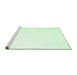 Sideview of Machine Washable Solid Emerald Green Modern Area Rugs, wshcon422emgrn