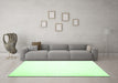 Machine Washable Solid Green Modern Area Rugs in a Living Room,, wshcon422grn