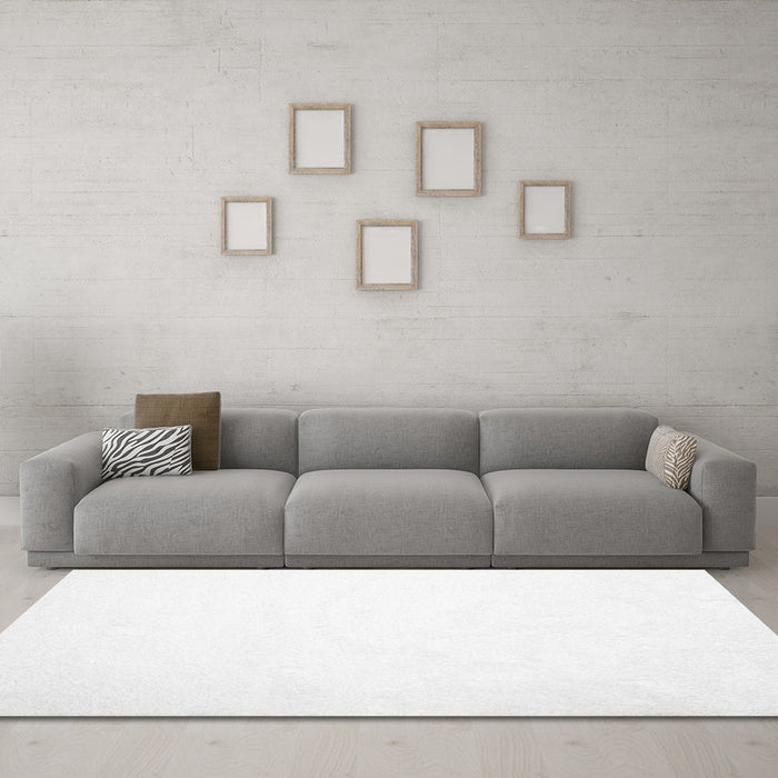 Machine Washable Solid Gray Modern Rug in a Living Room,, wshcon422gry