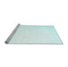 Sideview of Machine Washable Solid Light Blue Modern Rug, wshcon422lblu