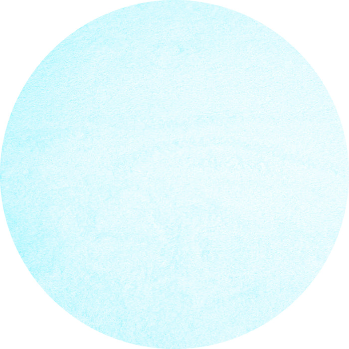 Round Solid Light Blue Modern Rug, con422lblu