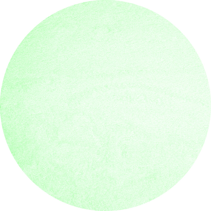 Round Machine Washable Solid Emerald Green Modern Area Rugs, wshcon422emgrn