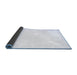 Sideview of Solid Blue Modern Rug, con422blu