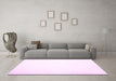 Machine Washable Solid Pink Modern Rug in a Living Room, wshcon422pnk