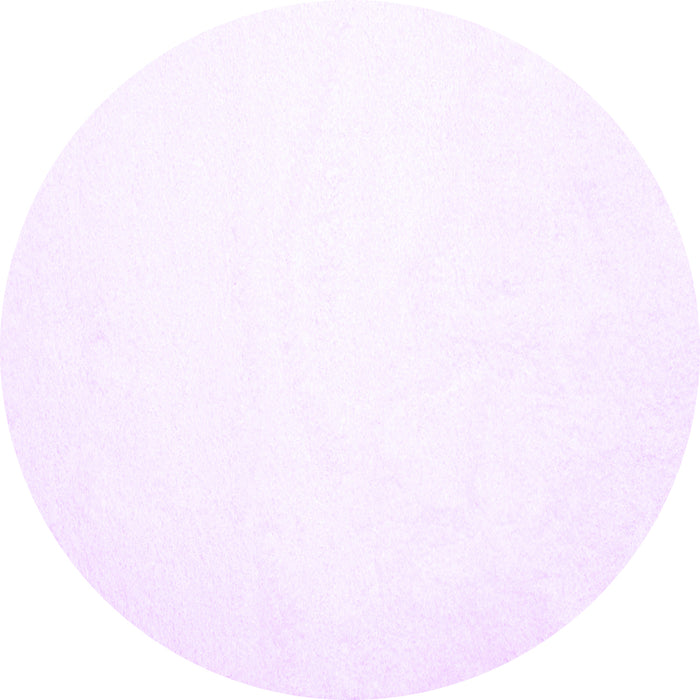 Round Machine Washable Solid Purple Modern Area Rugs, wshcon422pur