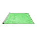 Sideview of Machine Washable Abstract Emerald Green Contemporary Area Rugs, wshcon423emgrn
