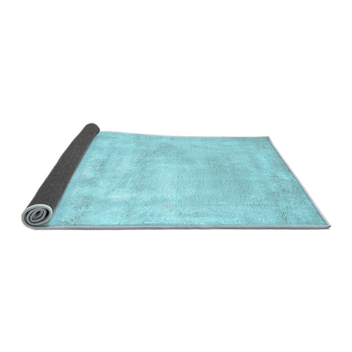 Sideview of Abstract Light Blue Contemporary Rug, con423lblu