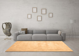 Machine Washable Abstract Brown Contemporary Rug in a Living Room,, wshcon423brn