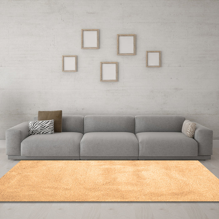 Machine Washable Abstract Brown Contemporary Rug in a Living Room,, wshcon423brn