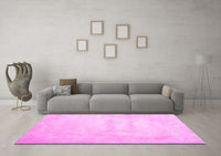 Machine Washable Abstract Pink Contemporary Rug, wshcon423pnk