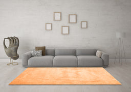 Machine Washable Abstract Orange Contemporary Area Rugs in a Living Room, wshcon423org