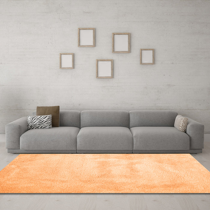 Machine Washable Abstract Orange Contemporary Area Rugs in a Living Room, wshcon423org