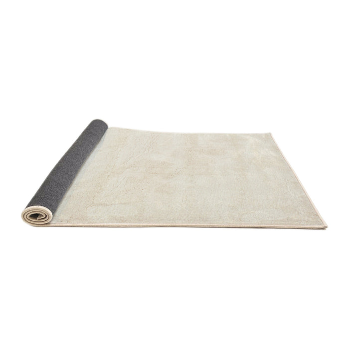 Thickness of Contemporary Blanched Almond Beige Solid Rug, con424