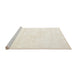 Serging Thickness of Machine Washable Contemporary Blanched Almond Beige Rug, wshcon424