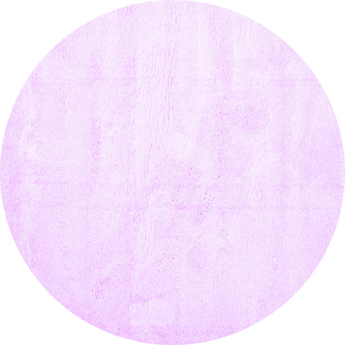 Round Solid Purple Modern Rug, con424pur
