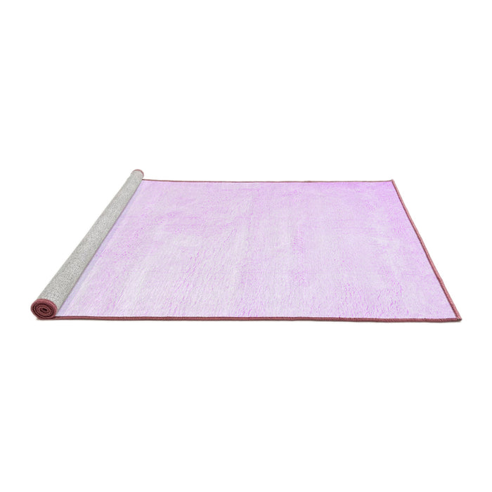 Sideview of Machine Washable Solid Purple Modern Area Rugs, wshcon424pur