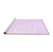 Sideview of Machine Washable Solid Purple Modern Area Rugs, wshcon424pur