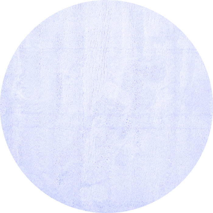 Round Solid Blue Modern Rug, con424blu