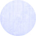 Round Solid Blue Modern Rug, con424blu