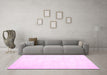 Machine Washable Solid Pink Modern Rug in a Living Room, wshcon424pnk