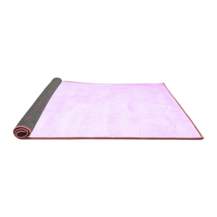 Sideview of Solid Purple Modern Rug, con424pur