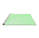 Sideview of Machine Washable Solid Emerald Green Modern Area Rugs, wshcon424emgrn