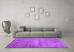 Machine Washable Abstract Purple Contemporary Area Rugs in a Living Room, wshcon425pur