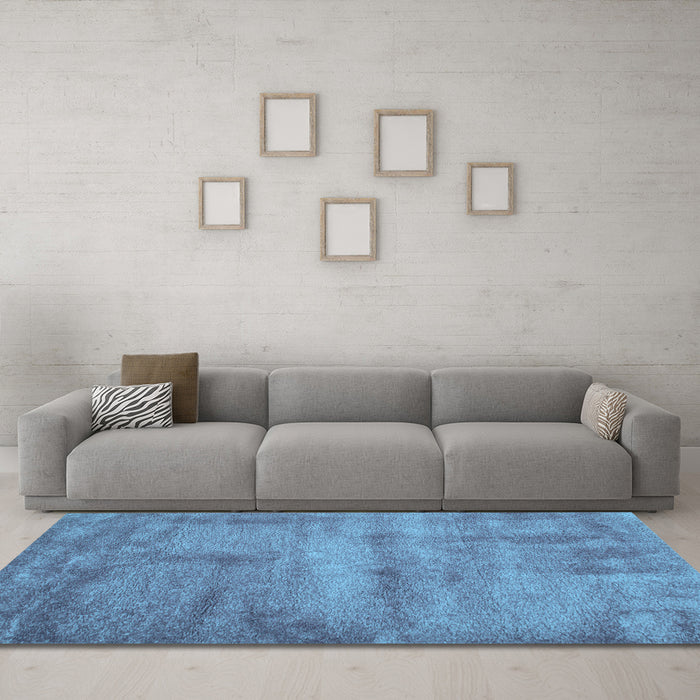 Machine Washable Abstract Light Blue Contemporary Rug in a Living Room, wshcon425lblu