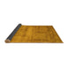 Sideview of Abstract Yellow Contemporary Rug, con425yw