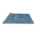 Sideview of Machine Washable Abstract Light Blue Contemporary Rug, wshcon425lblu