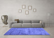 Machine Washable Abstract Blue Contemporary Rug in a Living Room, wshcon425blu