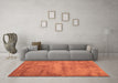 Machine Washable Abstract Orange Contemporary Area Rugs in a Living Room, wshcon425org