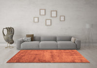 Machine Washable Abstract Orange Contemporary Rug, wshcon425org
