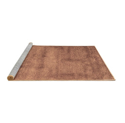 Sideview of Machine Washable Abstract Brown Contemporary Rug, wshcon425brn