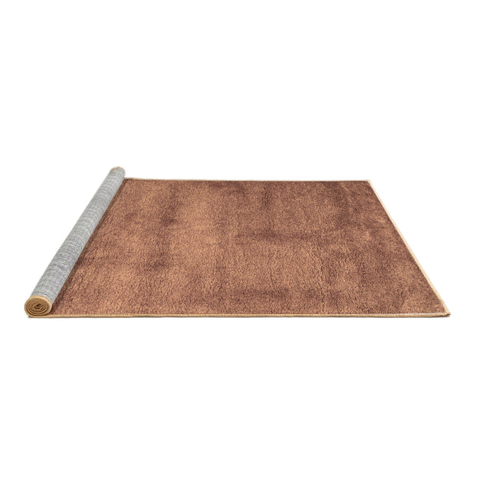 Sideview of Machine Washable Abstract Brown Contemporary Rug, wshcon425brn