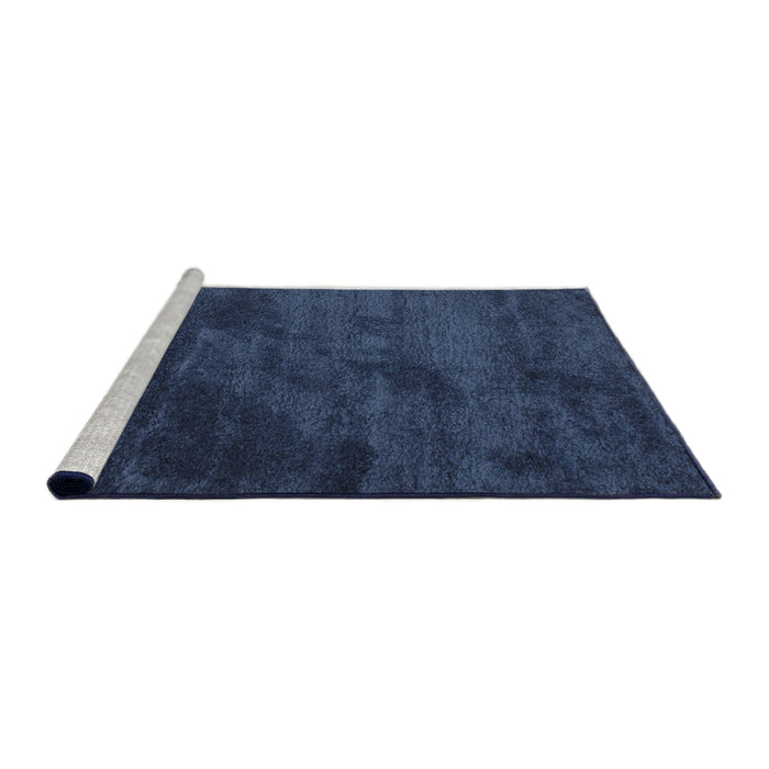 Serging Thickness of Machine Washable Contemporary Azure Blue Rug, wshcon426