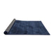 Thickness of Contemporary Azure Blue Modern Rug, con426