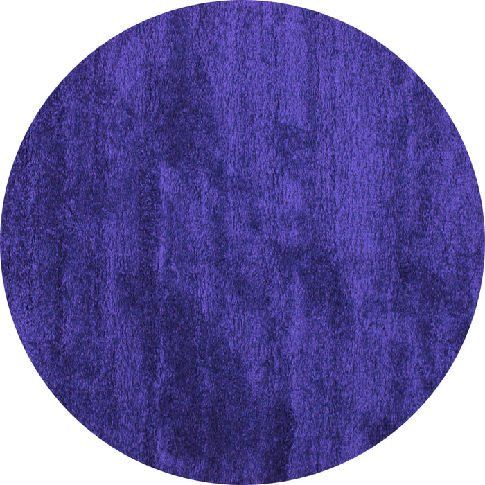 Round Machine Washable Abstract Purple Contemporary Area Rugs, wshcon426pur