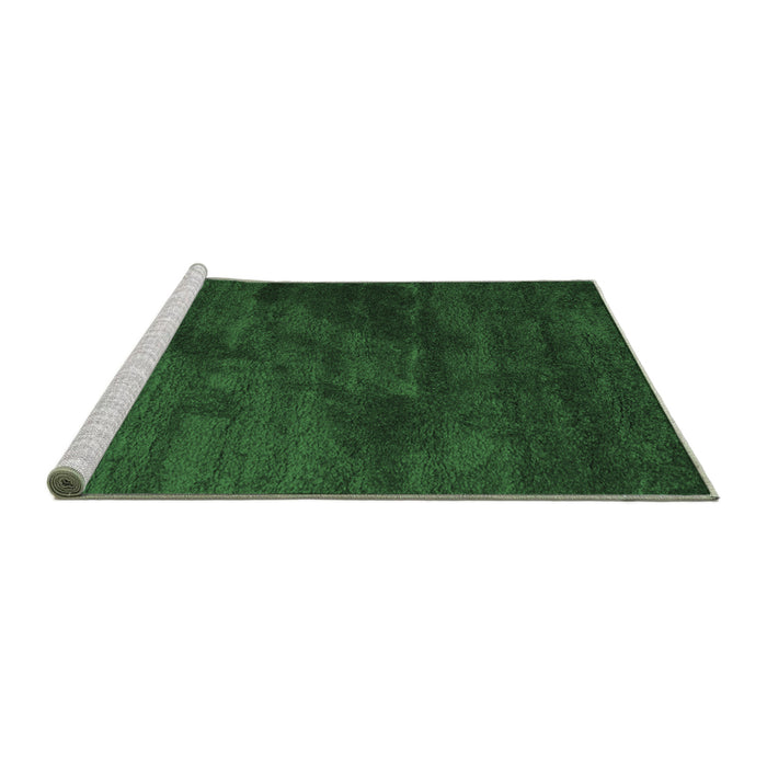 Sideview of Machine Washable Abstract Emerald Green Contemporary Area Rugs, wshcon426emgrn