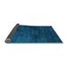 Sideview of Abstract Light Blue Contemporary Rug, con426lblu