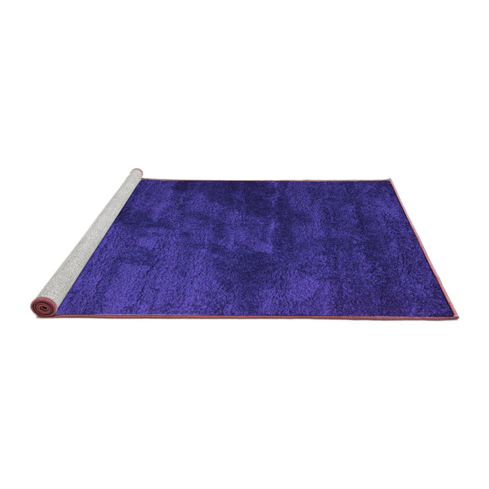 Sideview of Machine Washable Abstract Purple Contemporary Area Rugs, wshcon426pur